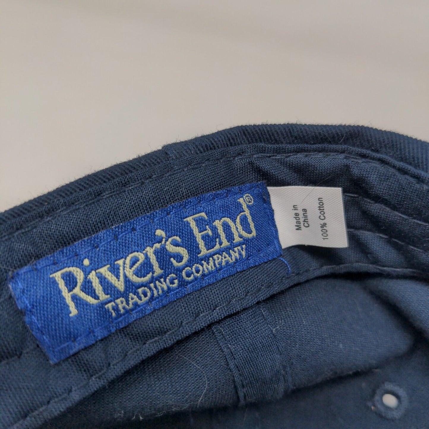 River's End Trading Company Men's Slideback Hat Blue Embroidered IAC Logo