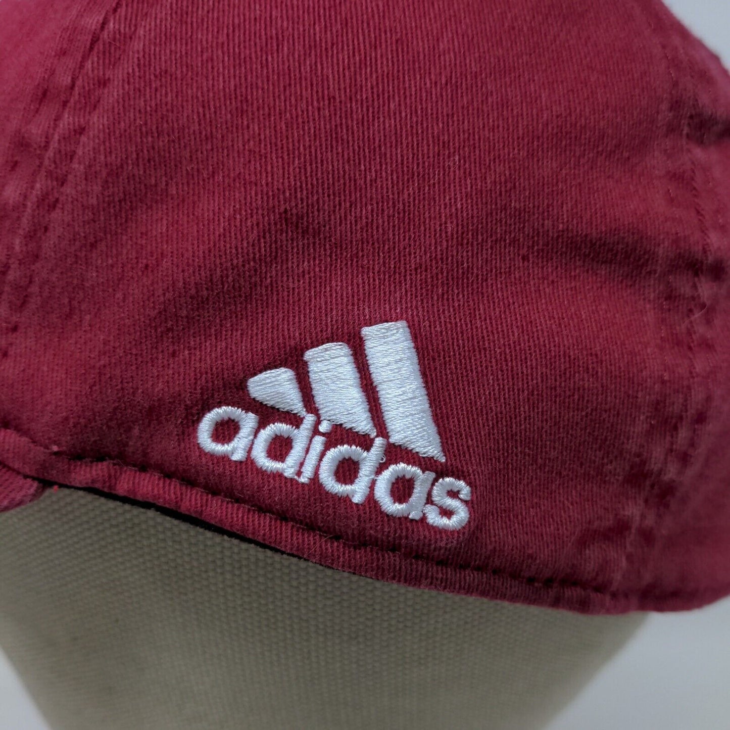 Adidas Men's Hat Red Embroidered Logo Cotton Spandex Stretch