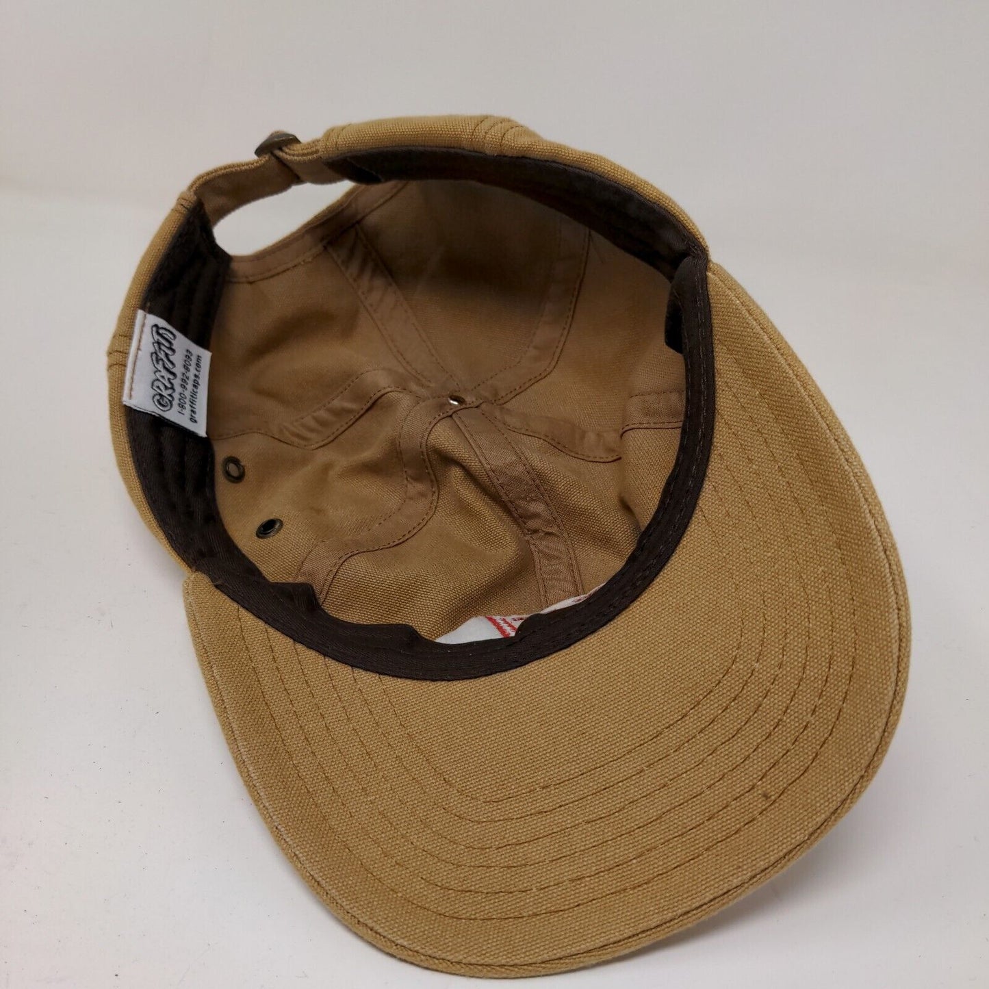 CCI Conveyor Pulleys Men's Slideback Hat Tan Embroidered Logo