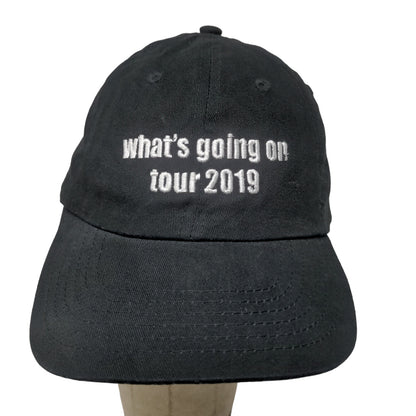 Big X Men's Slideback Hat Black Adjustable What's Going On Tour 2019 Embroidered