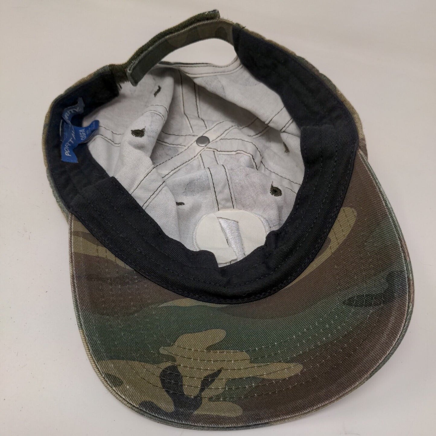 Port Authority Men's Strapback Camo Hat OSFA The Edge Embroidered Logo