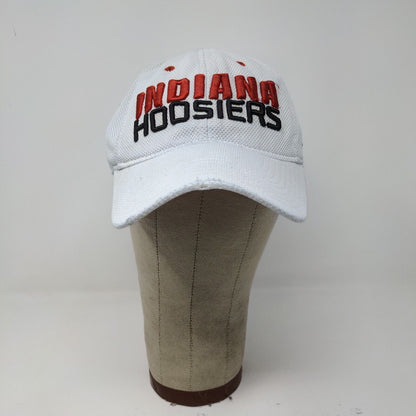 NCAA Indiana Hoosiers IU Fitted Adidas Baseball Hat White Embroidered Logo