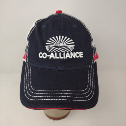 CountryMark Co-Alliance Mesh Back Snapback Hat Black White Embroidered Logo OSFA