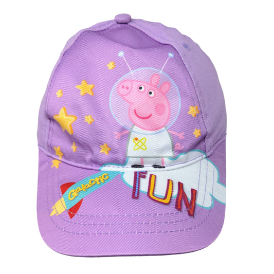 Peppa Pig Girls Strapback Hat Purple Size OS Big Space Astronaut Logo