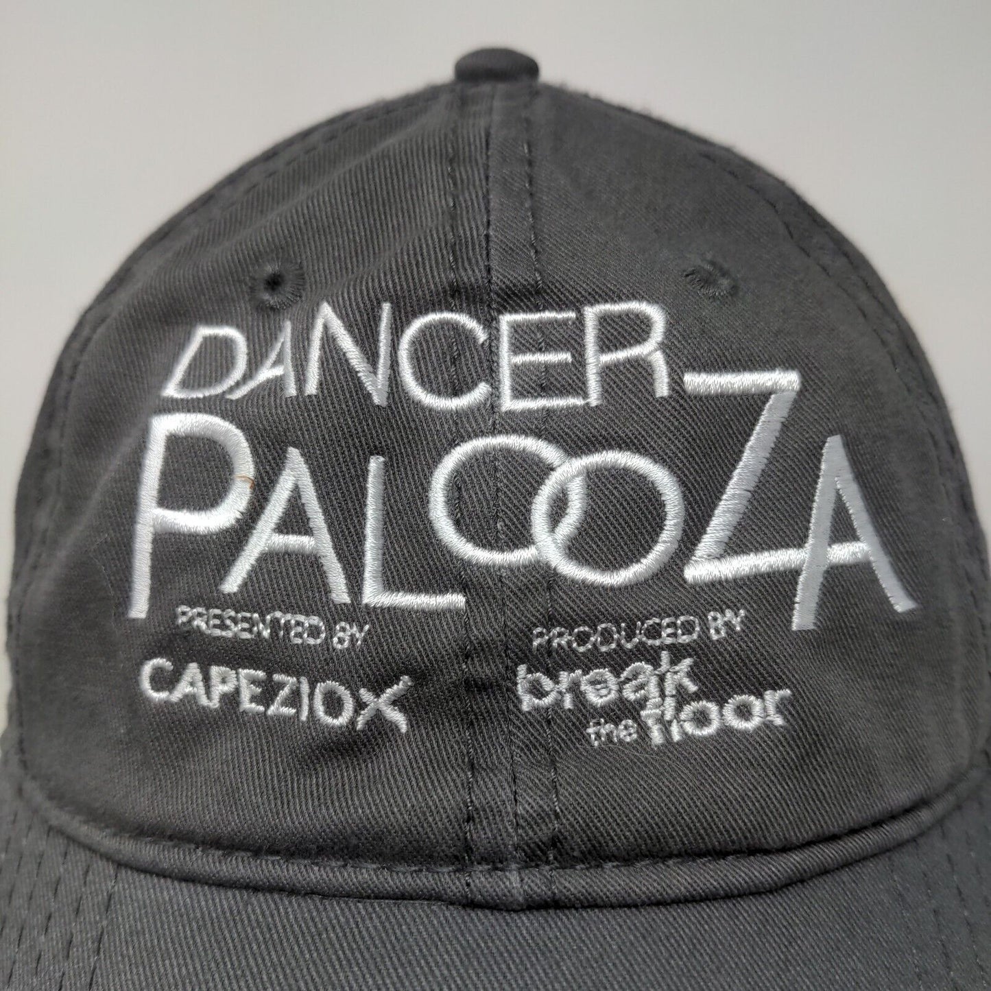 Unbranded Dancer Palooza Men's Strapback Hat Gray OSFM Embroidered Logo