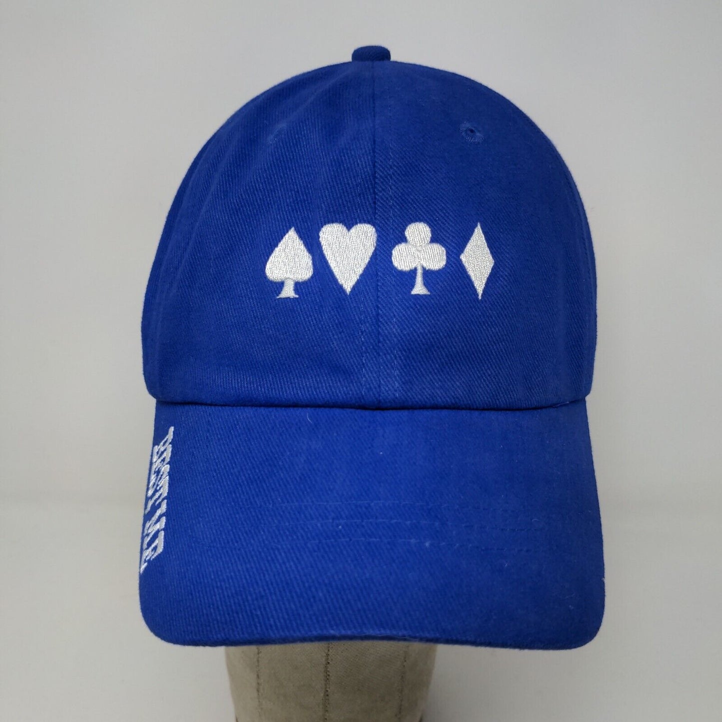 Milwaukee's Best Light Strapback Hat Blue OSFA Embroidered Logo Cards Poker