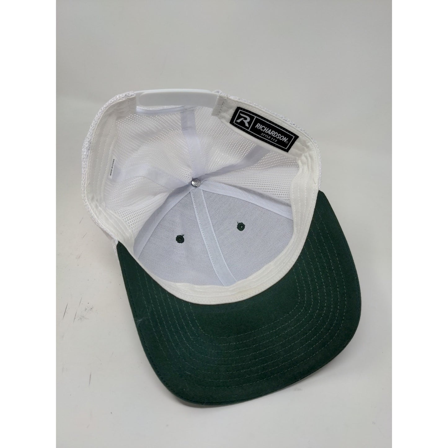 Richardson Style 112 Mesh Back Snapback Trucker Hat Green & White