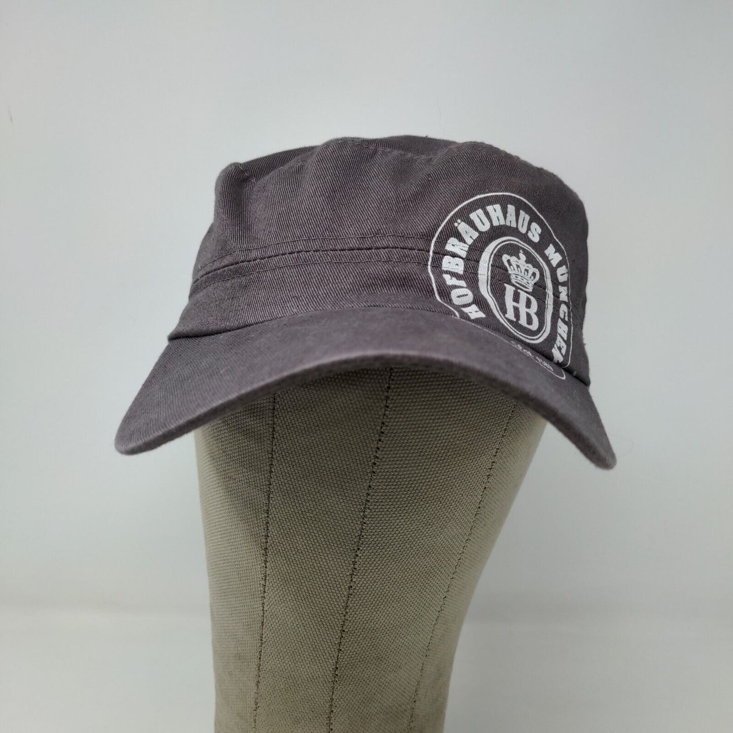 Hofbrauhaus Munchen Men's Slideback Hat Gray Graphic Logo Cotton Beer