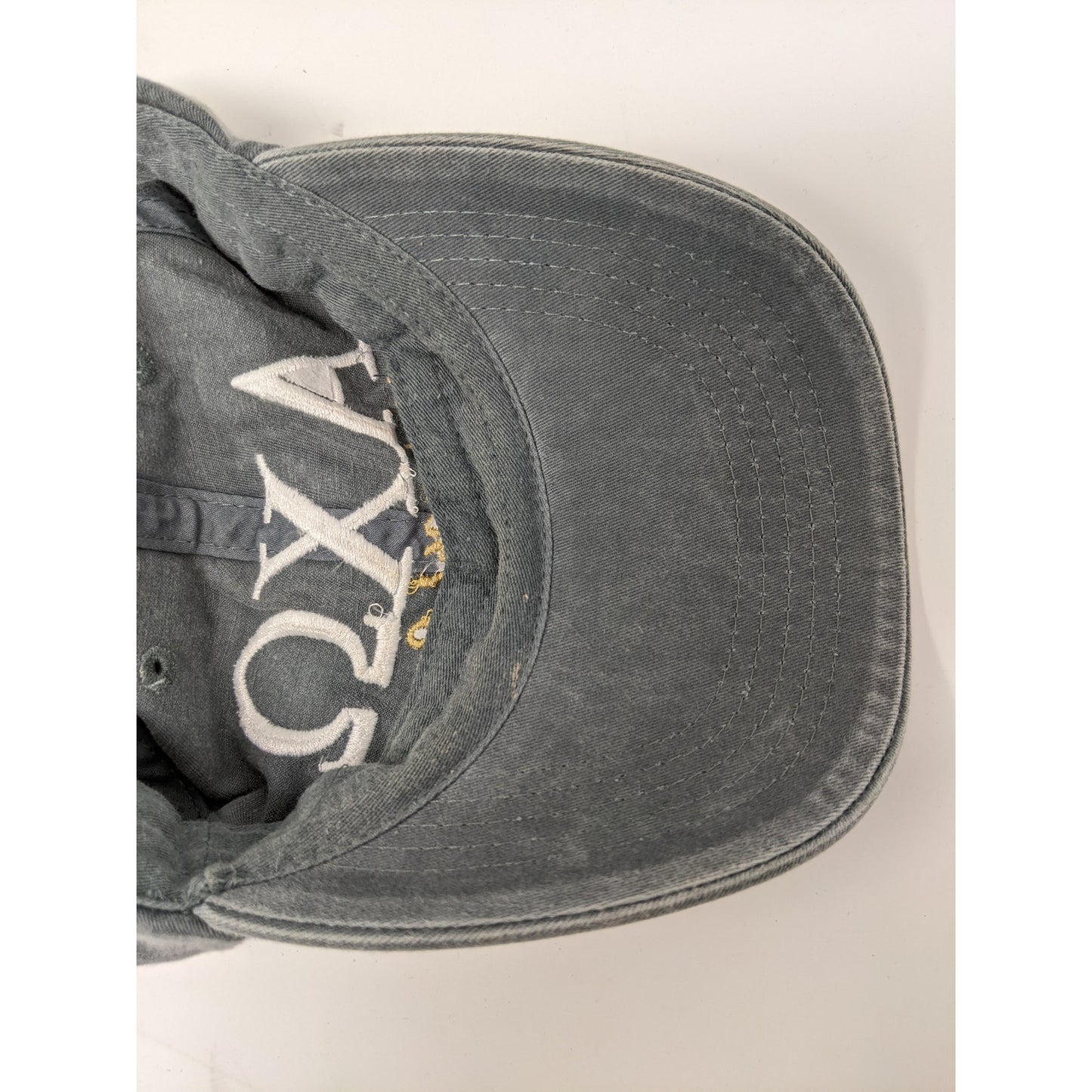 Alpha Chi Omega Sorority Hat Cap Slideback Adjustable Gray Turnip Seed Co