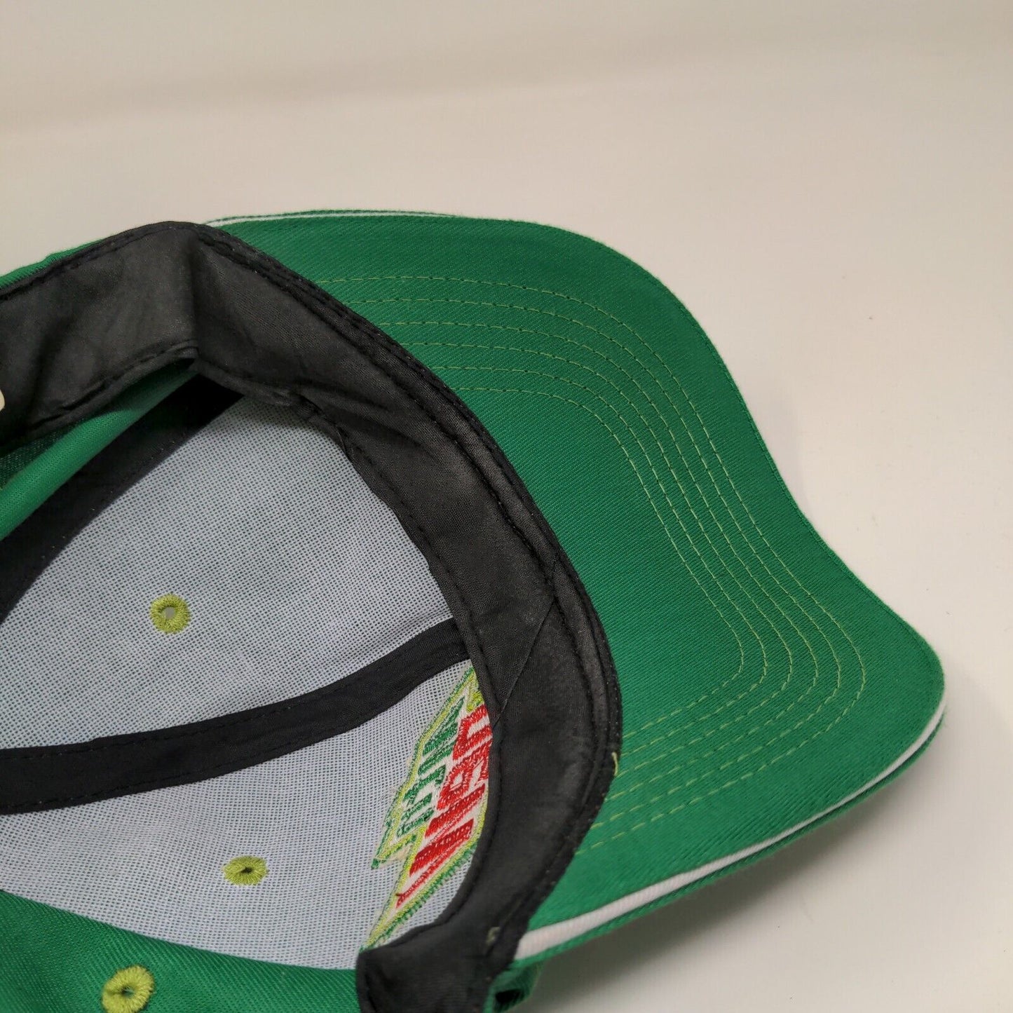 Mtn Dew Strapback Hat Green OSFA Embroidered Logo Soda Soft Drink