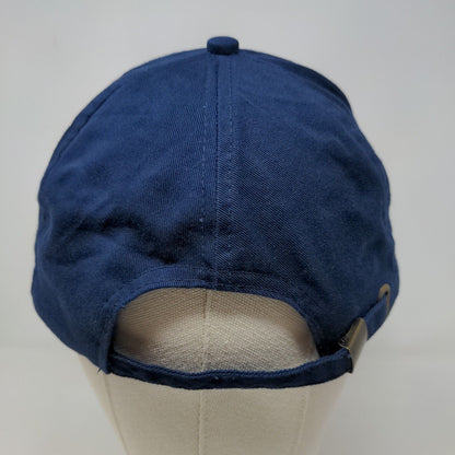 Cotton Deluxe Men's Slideback Hat Blue Adjustable PCO Embroidered Logo