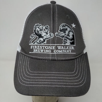 Firestone Walker Brewing Men's Snapback Mesh Back Hat Gray White Adjustable