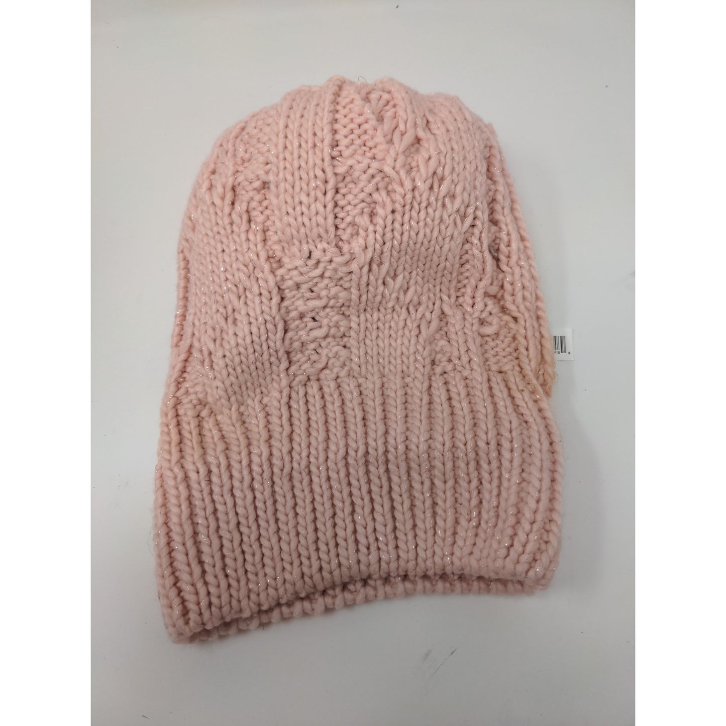 Berkshire Fashion Inc Cable Knit Beanie Hat Pink OSFM Big Pom-Pom