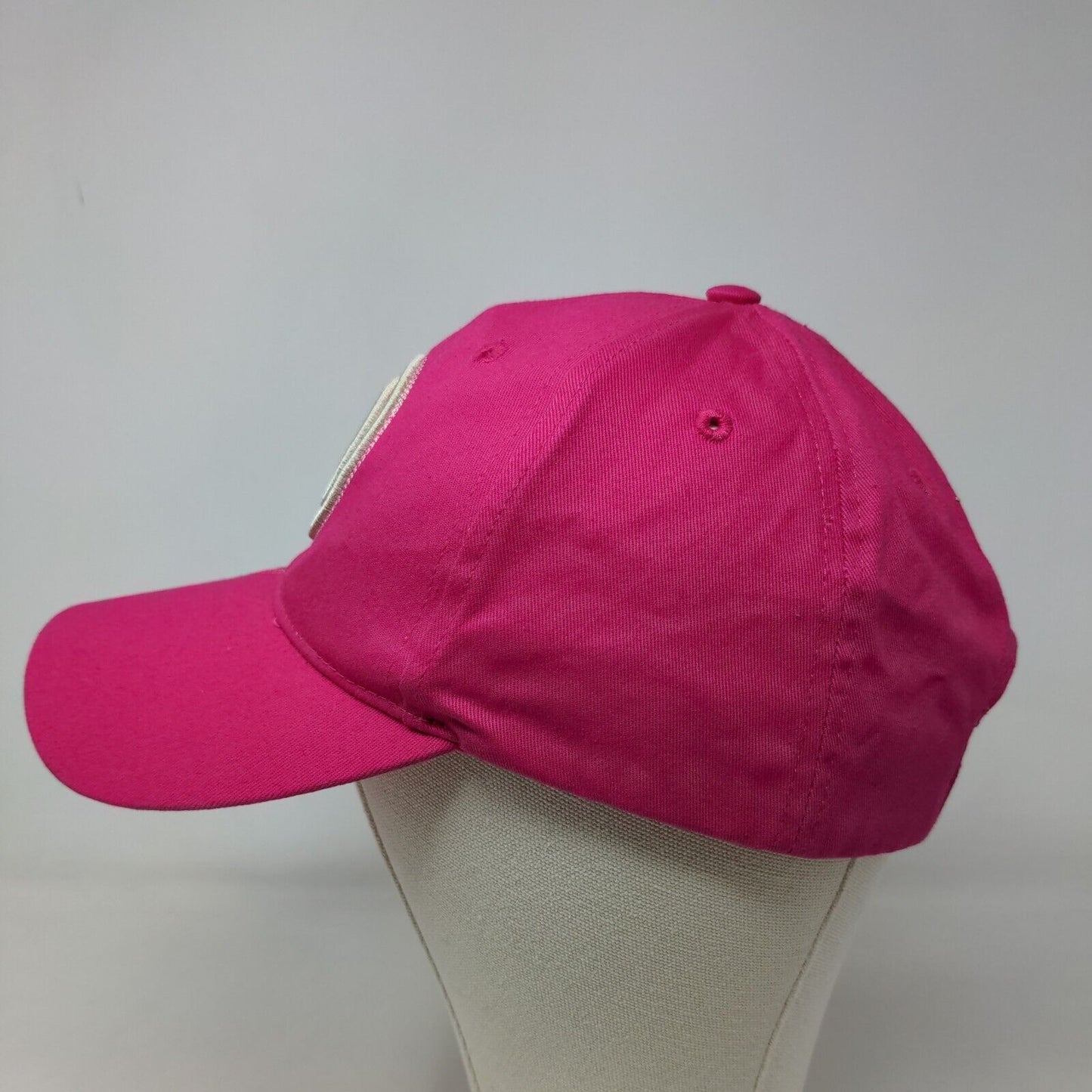 Robin Ruth Womens Strapback Hat Pink Adjustable Embroidered New York Logo Cotton