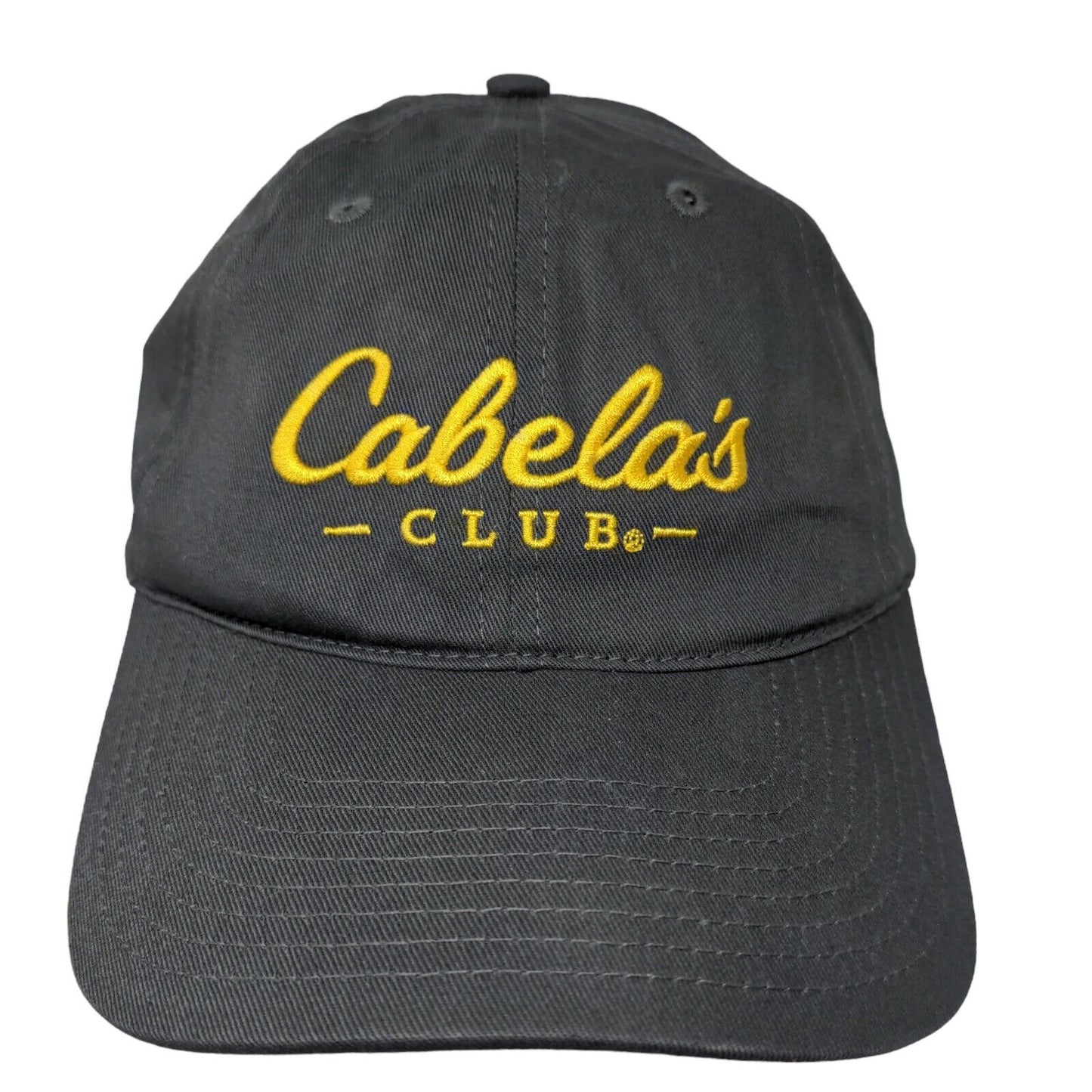 Cabela's Club Men's Slideback Hat Gray Size OSFM Embroidered Logo