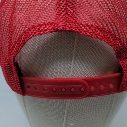 Six Flags Men's Suicide Squad Mesh Back Snapback Hat Red White Harley Quinn