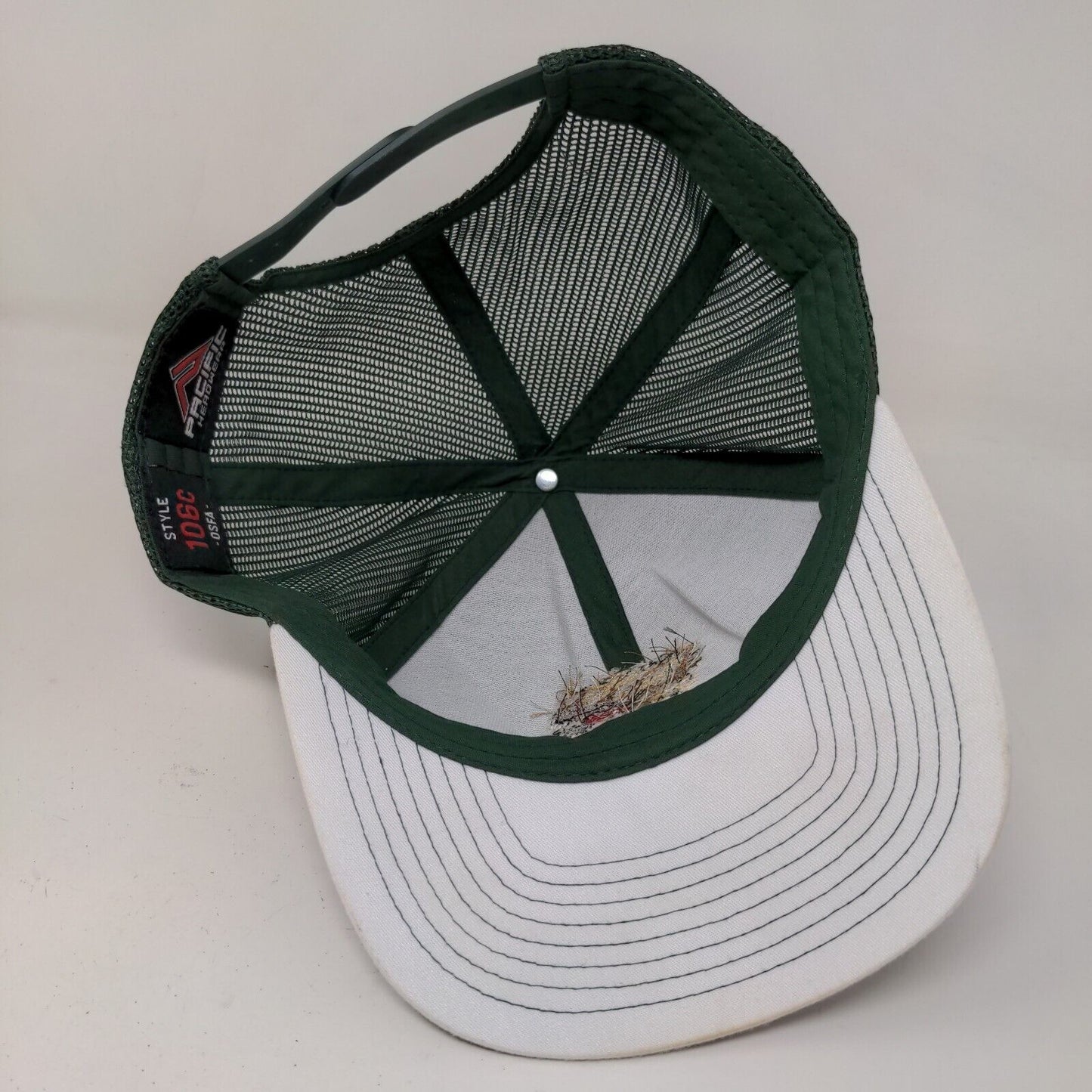 Pacific Headwear Men's Snapback Mesh Back Hat Green OSFA Embroidered Indian Head