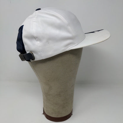 ATT Headwear White Blue Strapback Hat Cap Design Embroidered Baker