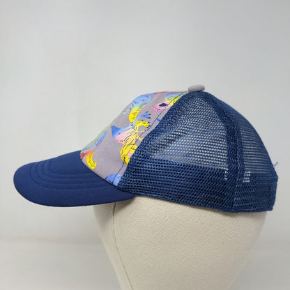Unbranded Boy's Snapback Mesh Back Hat Blue Adjustable Dinosaur Graphic Logo