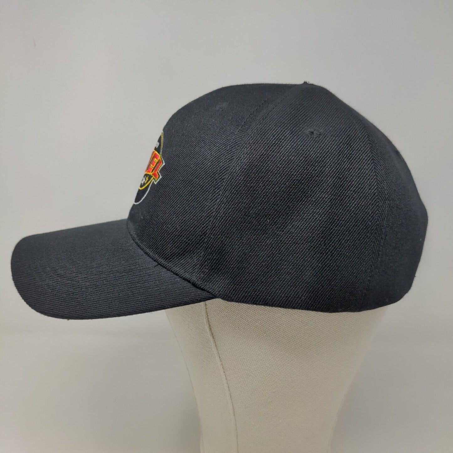 Indy Fuel Men's Strapback Hat Black Adjustable Embroidered Logo Acrylic Hockey