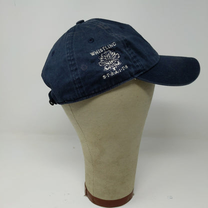 Whistling Straits Golf Course Strapback Hat Blue Embroidered Logo