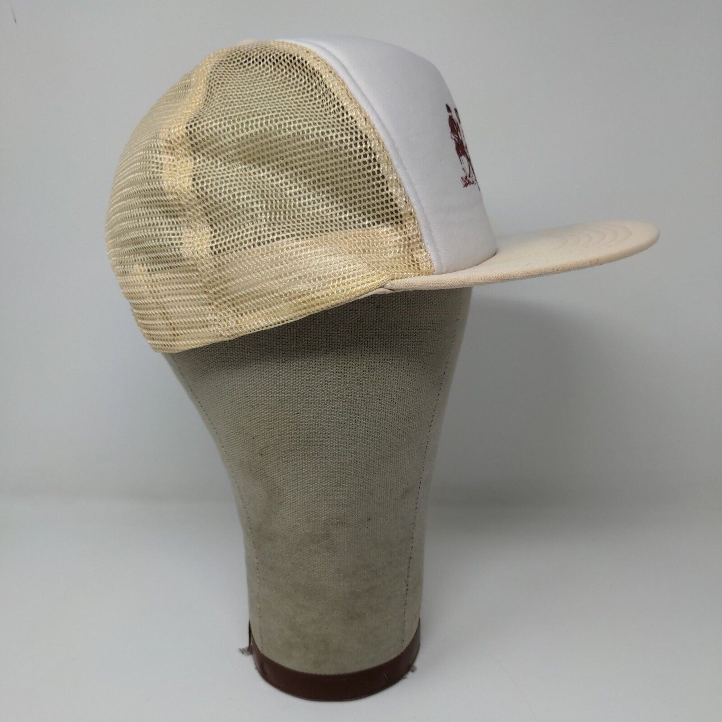 District 10 Baseball White Snapback Hat Cap Graphic Print Size S / M Adjustable