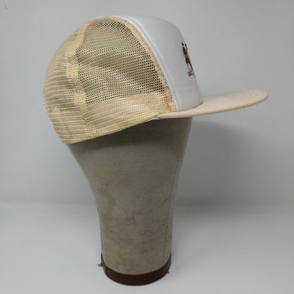 District 10 Baseball White Snapback Hat Cap Graphic Print Size S / M Adjustable
