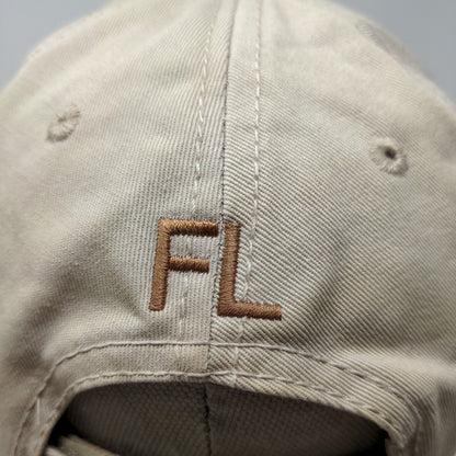 Unbranded Men's Panama City Beach FL Strapback Hat Tan OSFA Embroidered Logo