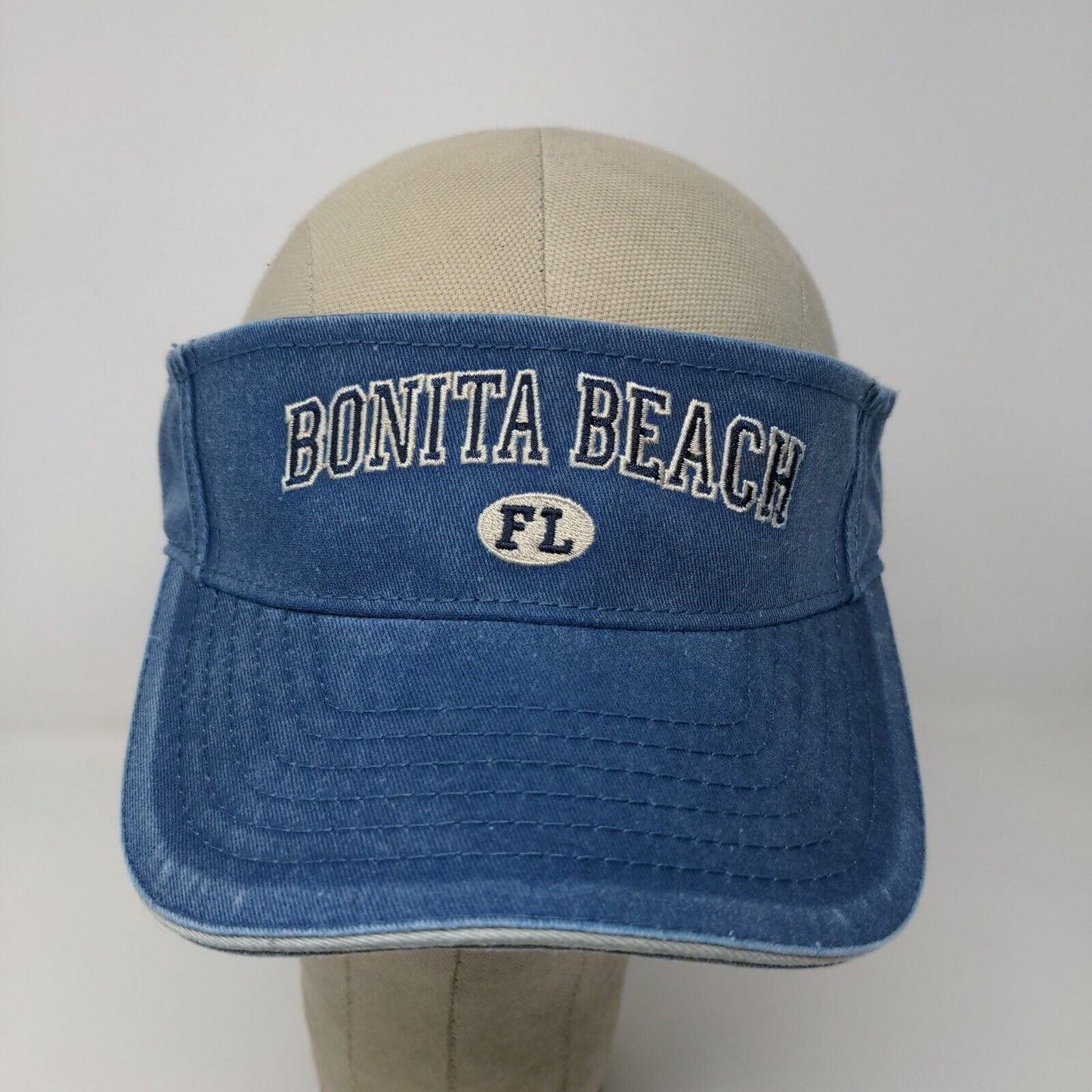 Triangle Sport Men's Strapback Sun Visor Hat Cap Blue OSFM Bonita Beach FL