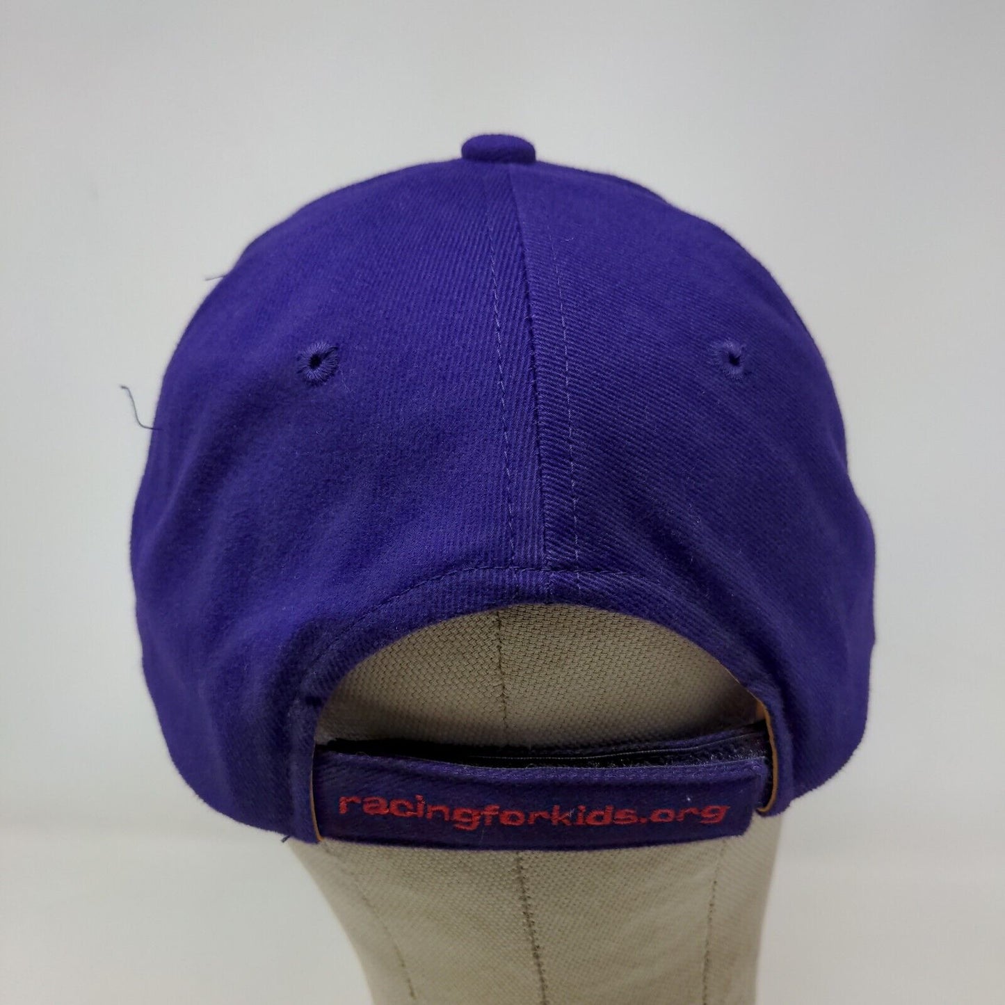 Racing for Kids Men's Strapback Hat Purple OSFA Embroidered Logo