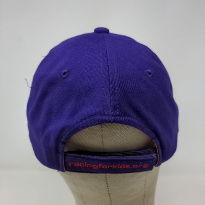 Racing for Kids Men's Strapback Hat Purple OSFA Embroidered Logo
