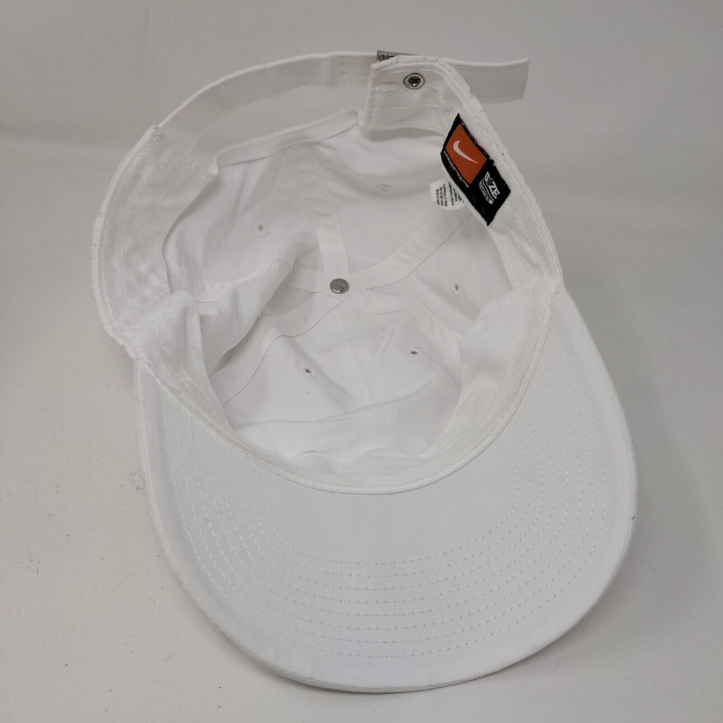 Nike S1ze Heritage 86 Men's Slideback Hat White OSFM 3D Logo PolyCotton