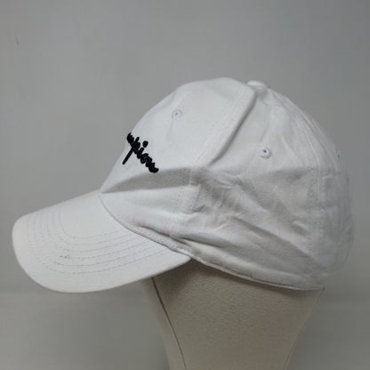 Champion Men's Slideback Hat White Size OSFM Embroidered Big Logo Cotton