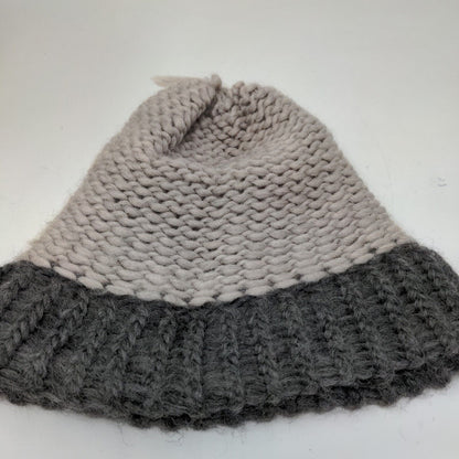 Unbranded Men's Knit Beanie Ski Cap Hat Gray Multicolor Patch Circle H Logo