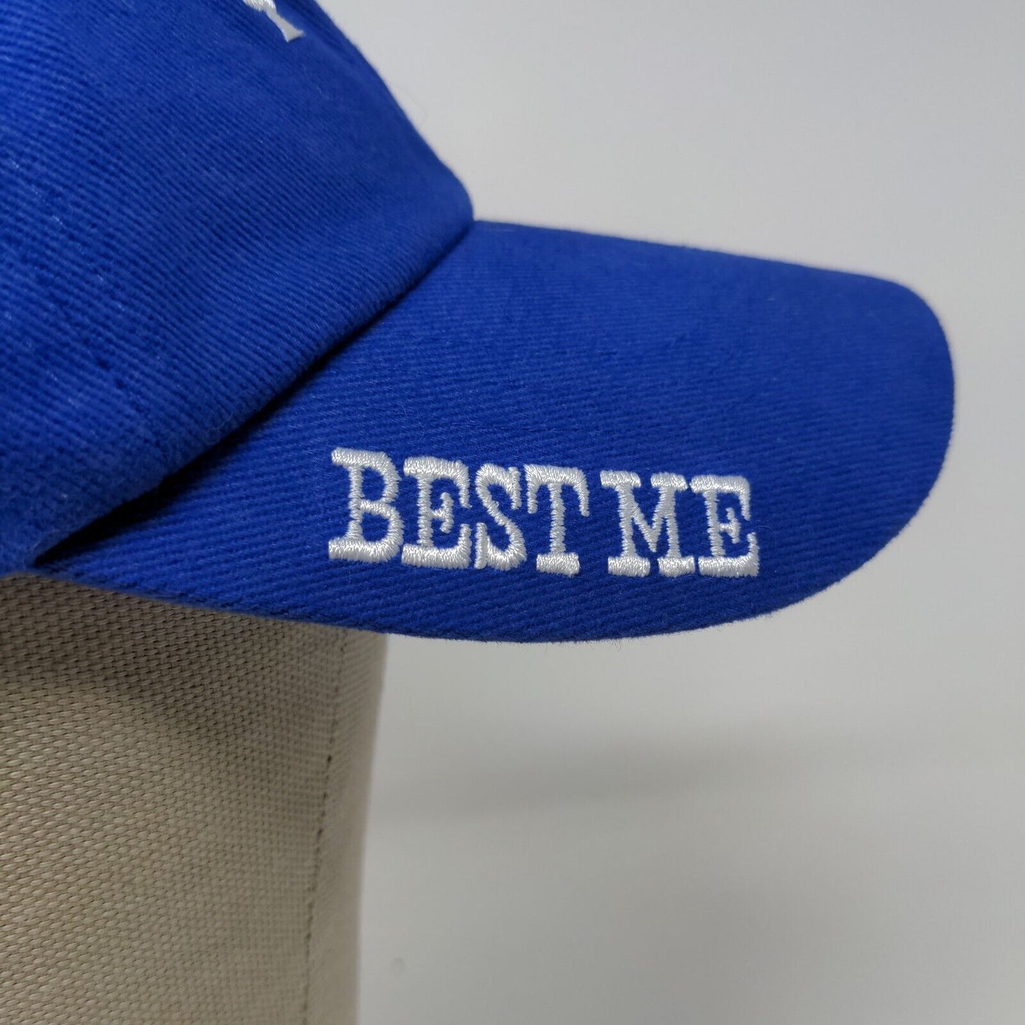 Milwaukee's Best Light Strapback Hat Blue OSFA Embroidered Logo Cards Poker