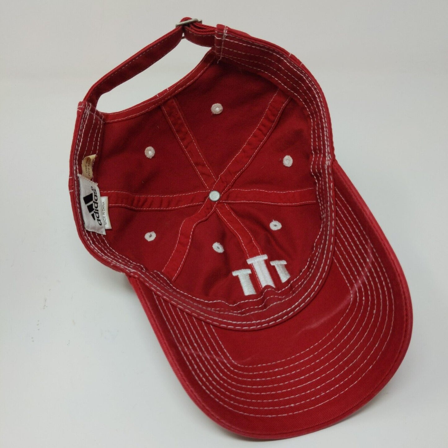 Adidas Indiana University Hoosiers Slideback Hat Red OSFM Embroidered Logo