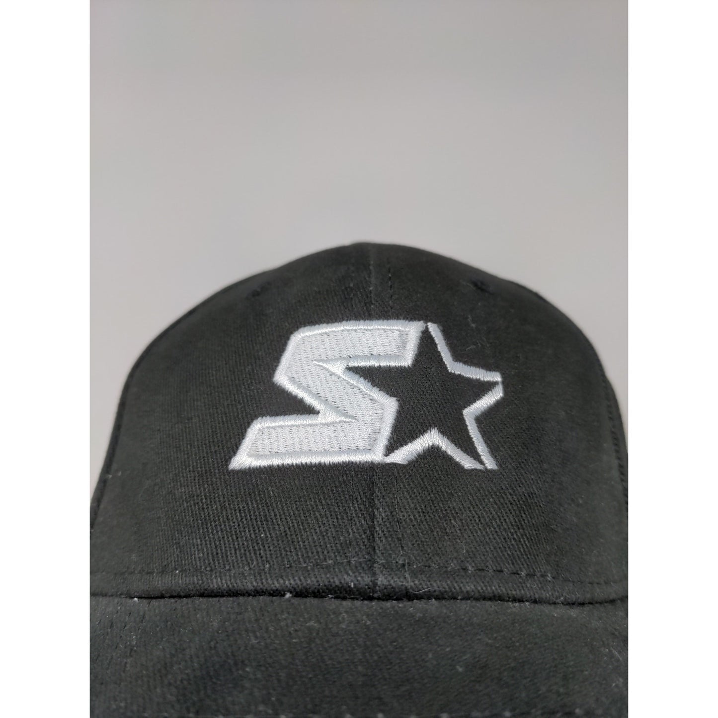 Starter Pro Flex Joe Gibbs Racing Fitted Hat Size M/L Black Embroidered Logo