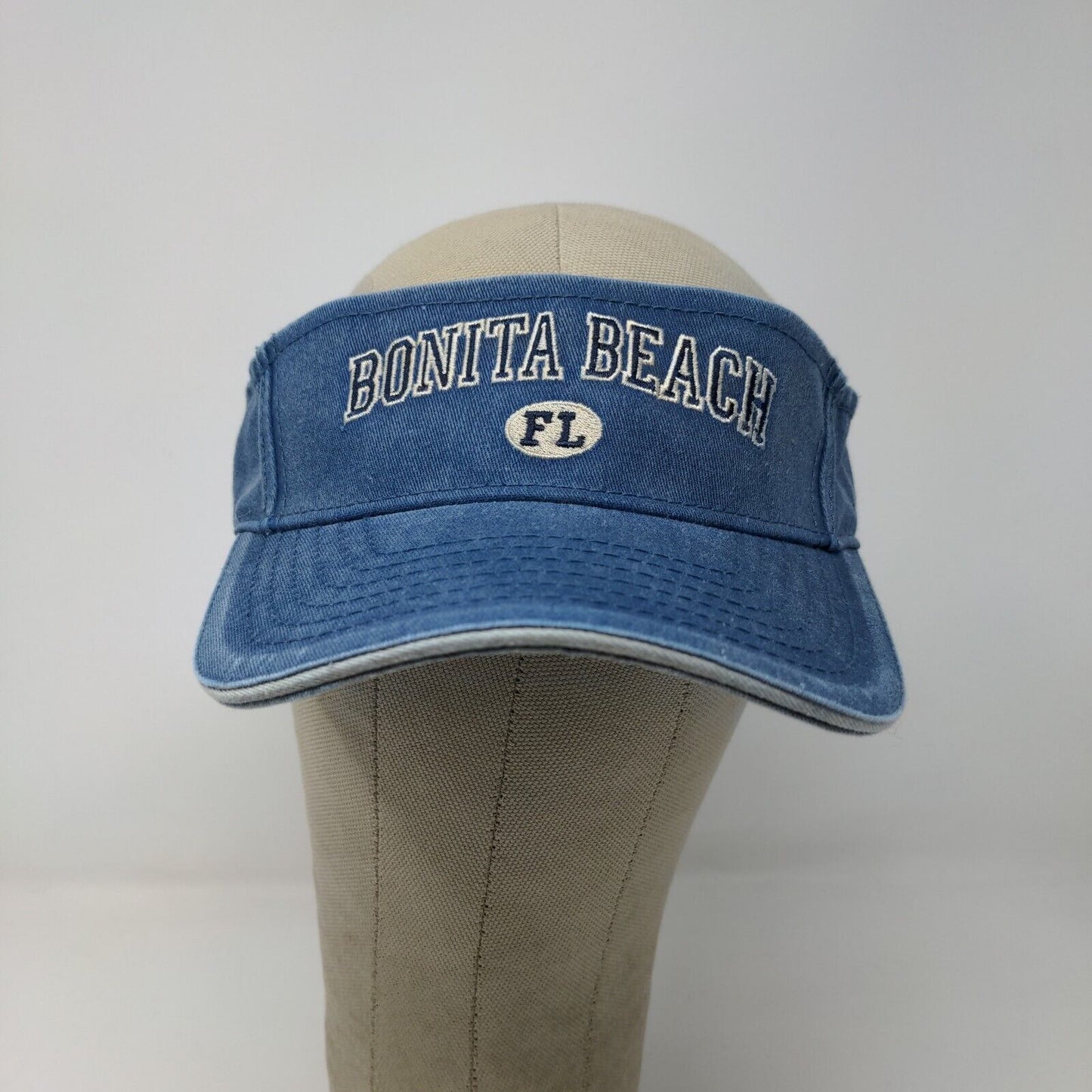 Triangle Sport Men's Strapback Sun Visor Hat Cap Blue OSFM Bonita Beach FL