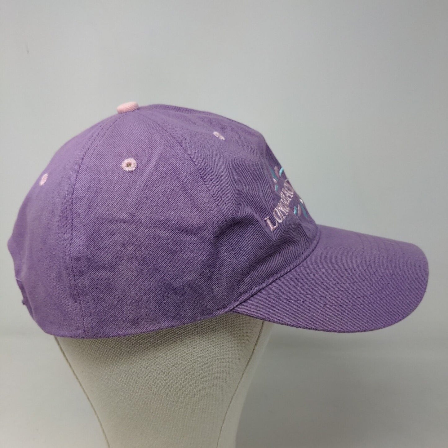 JHats Women's Strapback Hat Purple Adjustable Embroidered Long Beach Island Logo