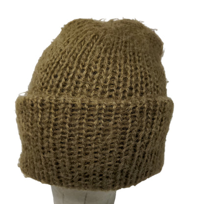 Hansen Womens Knit Beanie Hat Tan Size OSFA Vintage Made in USA