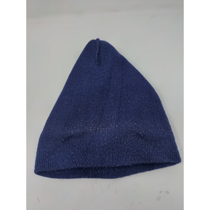 Adidas Men's Knit Beanie Hat Embroidered Logo Spell Out Blue