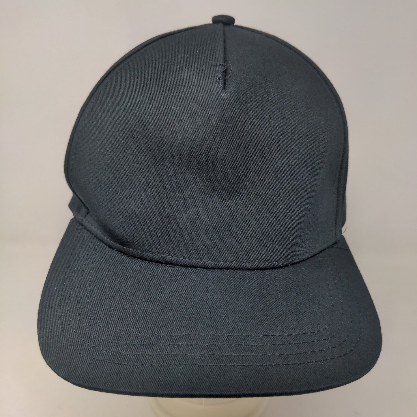 Unbranded Men's Snapback Hat Black Blank Size OSFA Vent Holes Cotton