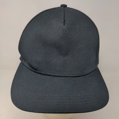 Unbranded Men's Snapback Hat Black Blank Size OSFA Vent Holes Cotton
