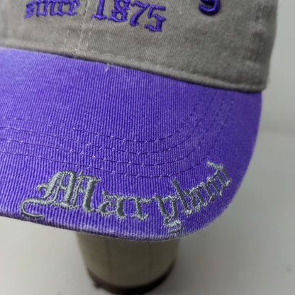 Lucky 7 USA Men's Ocean City Strapback Hat Gray Purple Embroidered Logo Maryland