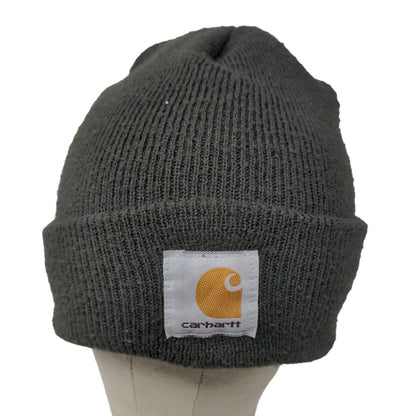 Carhartt Men's Knit Beanie Cap Hat Green Patch Logo Made in Canada A18