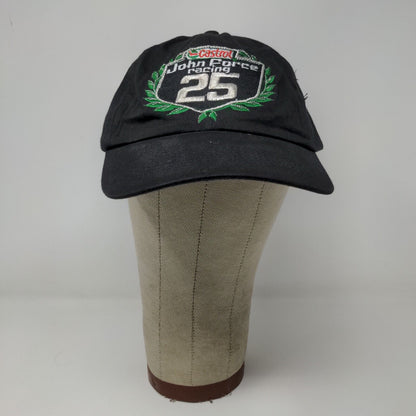 John Force Racing Castrol Oil 25 Year Celebration Slideback Cap Hat Black