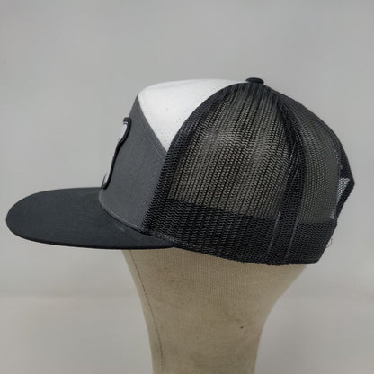 RCM Supply Men's Snapback Mesh Back Hat Cap Black Gray Patch Logo