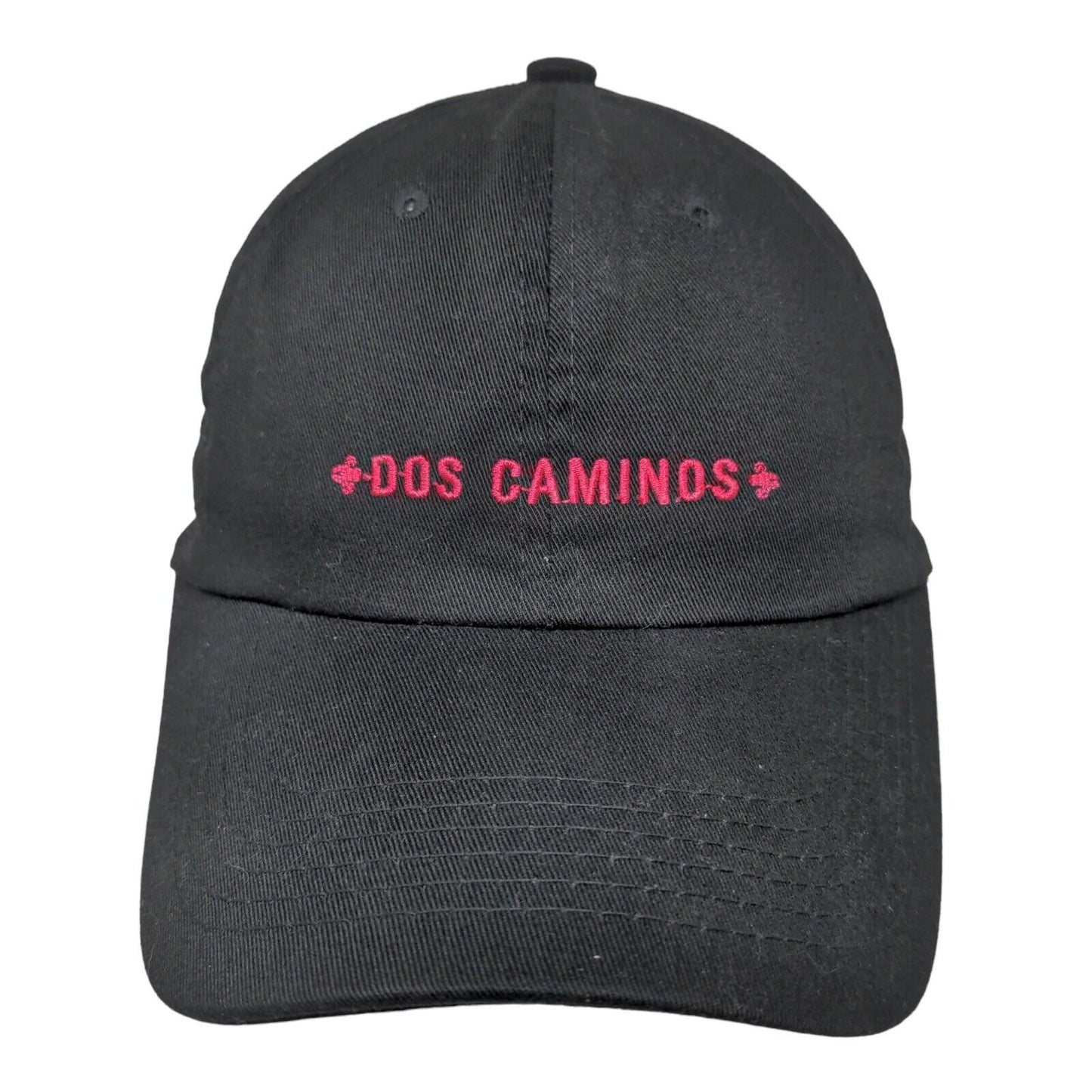 Unbranded Women's Slideback Hat Black Pink Adjustable Embroidered Dos Caminos