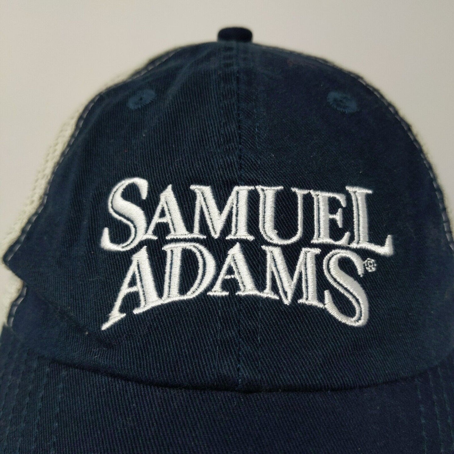 Samuel Adams The Boston Beer Company Blue White Adjustable Strapback Hat Logo