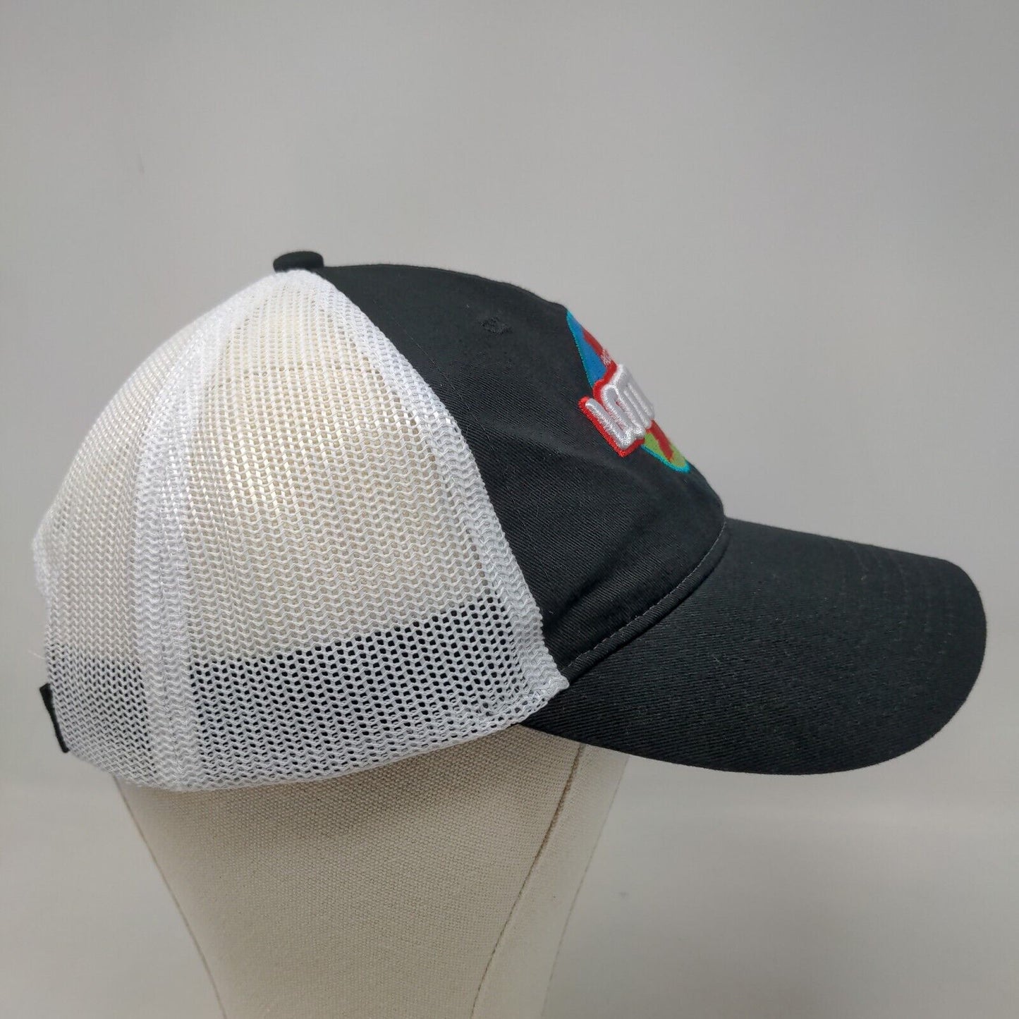 Cap America Men's Strapback Mesh Back Hat Black White Indiana Hoosier Lottery